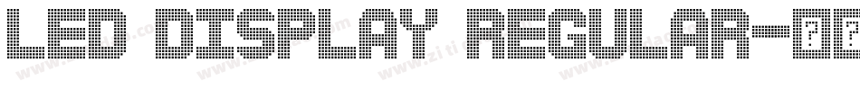 LED Display Regular字体转换